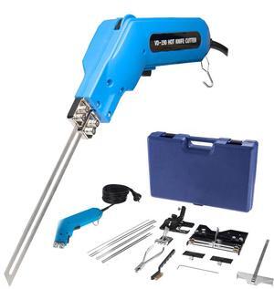 200W Electric Hot Knife Foam Cutter Tool with Blades 6" & 8" Straight Blades