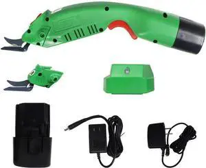 WBT-2 Cordless Electric Scissors for Cutting Fabric/Carpet/Sponge/Paperboard Fiberglass Scissor w/ 2 Blades 5000mAh Large Battery Low Noise