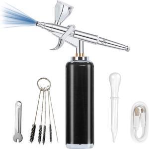 High air Flow Airbrush Kit, Wireless Portable Airbrush Compressor, Rechargeable Cordless Airbrush, Mini Air Brush, Handheld Airbrush Gun for Barber, Model Painting, Nail Art, Makeup, Tattoo