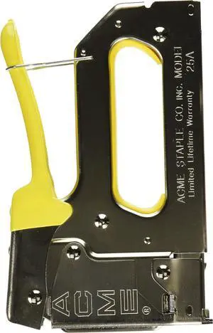 Staple 654025B 25A Staple Gun with Bottom-Load Magazine Crown, 1/4" , Black