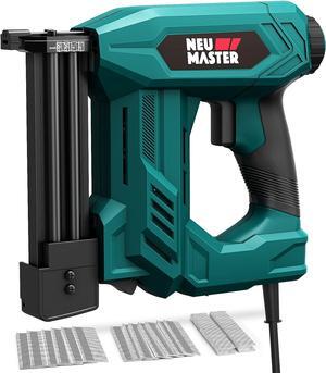 Brad Nailer, 2 in 1 Electric Staple Gun/Nail Gun for Wood, Upholstery and DIY Projects, 1/4'' Narrow Crown Staples 200pcs and Nails 800pcs Included