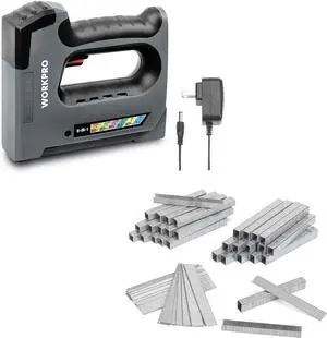 3.6V 6 in 1 Cordless Staple Gun & 7500-Count Heavy Duty T50 Staples and Brad Nails Combo Kit