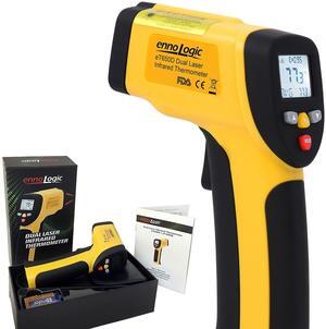 Temperature Gun by ennoLogic - Dual Laser Non-Contact Infrared Thermometer -58°F to 1202°F - NIST Option Available - Accurate Digital Surface IR Thermometer (Not for Body Temp)