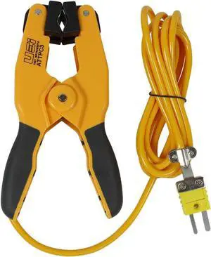 Test Instruments ATTPC3 Pipe Clamp K-Type Thermocouple adapter, HVAC Temperature Probe for Clamp Meters, Surface Thermometer for Boiler and AC Line Temperature Readings