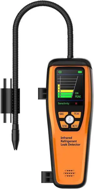 HVAC Refrigerant Leak Detector 10 Yrs Infrared Sensor Life Halogen Freon Sniffer, Air Conditioning Detection, Automotive Gas Finder, R22 R410A R134A R1234YF CFCs HCFCs HFCs, ILD-300