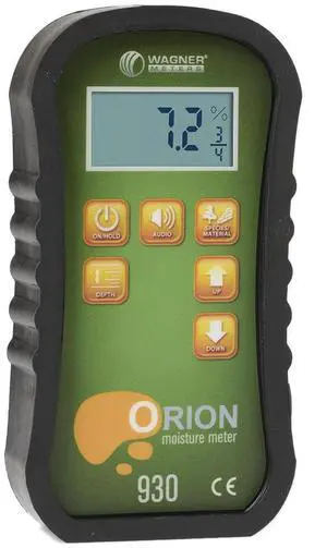 930 Pinless Wood Moisture Meter by Wagner Meters I Accurate, Non-Damaging, Dual Depth Lumber Moisture Measurement, On-site Calibration (Traceable Calibrator - NIST)