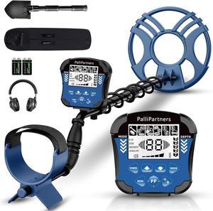 Metal Detector for Adults Waterproof-Professional Higher Accuracy Gold Detector with LCD Display,5 Mode,Advanced DSP Chip 12" Coil(Blue)