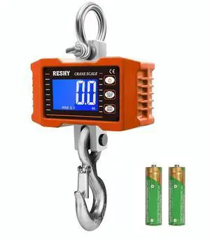 Digital Crane Scale 2200lb/1000Kg Digital Hanging Scale Industrial Heavy Duty Crane Scale for Farm,Deer,Livestock,Factory,Construction,Hunting CE Certified