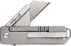 Designs TIRANT RAZOR V3 (Stonewashed) 6Al-4V Titanium Utility Knife & EDC Pocket Knife, Box Cutter, Razor Blade EDC Tool