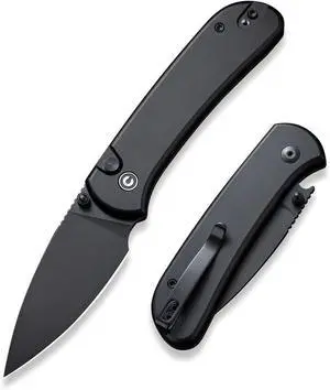 Pocket Folding Knife- Button Lock Knife with Thumb Stud Opener for EDC, 2.98" 14C28N Blade Aluminum Handle, Qubit Utility Knife for Men Women Gift C22030E-1