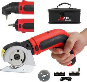 FAST Electric Box Cutter 4V, Cordless Electric Scissors for Cardboard, Power Cutter with Case for Crafts, Leather, Paper