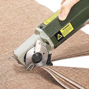 Electric Rotary Fabric Cutter, Multi-layer Electric Fabric Scissors with 0.78"Cutting Thickness Cloth Fabric Carpet Cutter Comes with Replacement Blades, Sharpening Stones 110V
