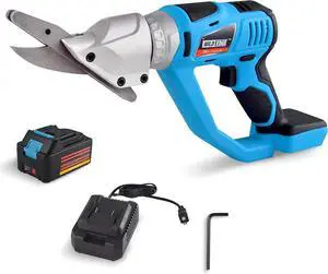 Wild Edge Cordless Cement Board Cutter, 20V Max Battery Powered Hardie Board Cutter for Fiber Cement Siding, Tile Backer Board with 360 Degree Swivel Head, 4.0 AH Lithium-Ion Battery and Charger