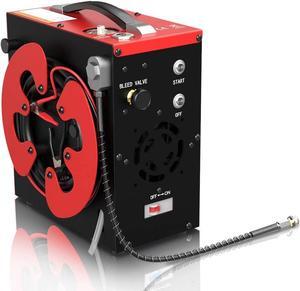CS3 PCP Air Compressor, Auto-Stop,Oil-Free, Built-in Water-Oil Separator Filter, Powered by Car 12V DC or Home 110V AC w/Converter,4500Psi/30Mpa,Paintball Air Compressor Pump