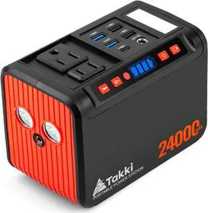 Portable Power Station 88Wh Lithium Battery Solar Generator Power Bank with 120W Peak AC Outlet Battery Backup for Camping, Home Use, Emergency(Without Solar Panel)
