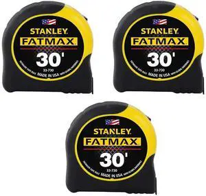 33-730 30-Foot-by-1-1/4-Inch FatMax Measuring Tape (3, 30-Feet)