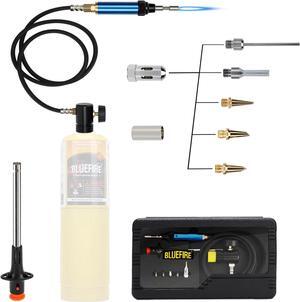 Hose MAP/MAPP Gas Soldering Mini Pen Torch Kit Multi-Function Propane Torch with Free Flint Lighter Hotter Jewelry Torch Portable Brazing Welding Torch Kit by MAP Pro Propane Cylinder