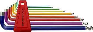 Swiss Tools PB 212LH-10 RB Ballend hex set long rainbow