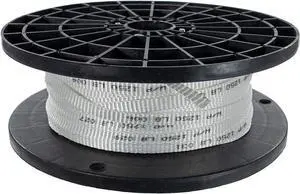 Woven Polyester Cable Pulling Tape  Printed White Conduit Electric Mule Tape Professional Pull Tape  Electric Installations, Networks, Cables, Fiber Optic (1/2 Inch x 500 Feet)