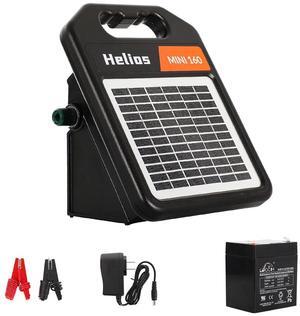 Solar Electric Fence Charger with Day/Night Mode, 0.11J Portable Solar Fence Charger with Rechargeable Solar Panel for 24-Hour Uninterrupted Protection Electric Fence Energizer