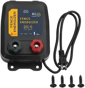 PE5 Electric Fence Energizer 0.20 Joule,20 Acres,Livestock Fence Chargers for Containing Pets and Preventing Wild Animals Intruding