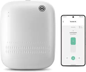 Waterless Essential Oil Diffuser for Home and Commercial Use, Up to 2000 sq.ft. 400 mL Capacity, Aromatherapy Scent Diffuser for Lar Rooms, Smart Scent Air Machine, ANW-White