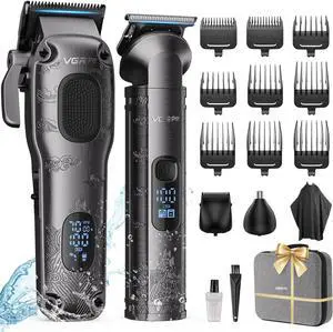 Hair Clippers for Men Professional, Cordless Hair Clippers for Hair Cutting, Mens Clippers and Trimmers Set, Electric Hair Trimmer for Men with Packa Box