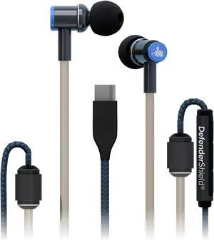 Air Tube Stereo Earbuds USB-C - Universal Acoustic Wired Headphones with Mic & Volume Control