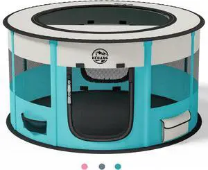 Playpen for Dogs, 44"*44"*24" Lar Foldable Pet Play Pens Indoor Outdoor Exercise Pen with Carrying Case Food Bowl for Cat Puppy Rabbit