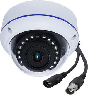 5MP 4MP 180 Degree Wide Angle Dome Security Camera HD-TVI/CVI/AHD/960H Analog 4 in 1 Super Hybrid HD CCTV Surveillance 1.7mm sheye Lens Outdoor/Indoor IR Day&Night Vision Home Cam