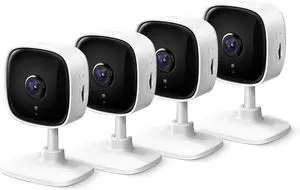TP-Link  2K Security Camera for Baby Monitor, Dog Camera w/Motion Detection, 2-Way Audio Siren, Night Vision, Cloud & SD Card Stora, Works w/Alexa &  Home, 4-Pack ( C110P4)