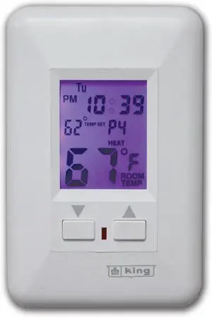 ESP230-R Electronic Line-Volta Programmable Thermostat, White