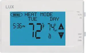 LTX9600TS 7 Day Digital Programmable Thermostat for Home Use; 2 Heat, 1 Cool