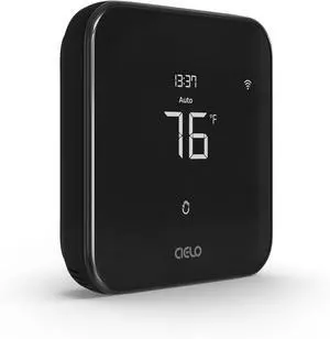Cielo Smart Thermostat Eco | Energy Star Certied Thermostat | Supports Conventional Systems up to (2H/2C) & Heat Pumps (4H/2C) | Free C-Wire Adapter in Box | NOT for Mini Split Systems | (Black)