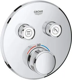 29119000 | Grohtherm SmartControl Thermostat Concealed | Round | 2 Valves