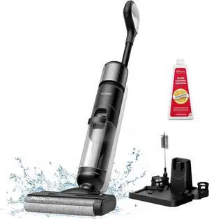 Wet Dry Vacuum Cleaner,Cordless Vacuum Mop Combo with Self-Cleaning,Smart Mess Detection,50mins Runtime,3-in-1 Vacuum Mop for Hard Floors,Ed Cleaning,LED Display,Black,AC1 Elite