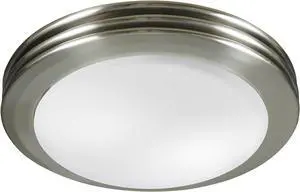 Yorkshire (90053) Decorative 80 CFM 2.5 Sones Bathroom Ventilation Exhaust Fan with Lighting (Brushed Nickel)