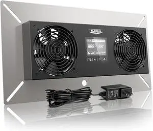 Crawl space Basement Ventilator Fan, VentirPro-S2 with Temperature Humidity Controller, Timing Cycle, Speed Control, for attic, gara, shed, crawl space, basements, 240CFM (Air-out)