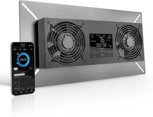 AIRTITAN T8, Crawlspace Basement Ventilator Fan, with Wi App-Compatible Temperature Humidity Controller, IP-55 Rated, Exhaust