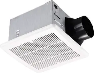 Bathroom fan 110 CFM, 1.2Sone No Attic access Needed Installation,Very Quiet Bath Ventilation and Exhaust Fan, Ceiling Mounted Fan,White Plastic Grille