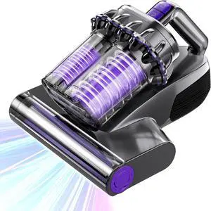 Mattress Vacuum Cleaner, 16Kpa Bed Cleaner with 253.7nm UV-C Light, 145°F Heat, HEPA Filter & Ultrasonic, Versatile Handheld Vacuums for Bed, Sofa, Couch, Crib(Corded, 600W) by DT