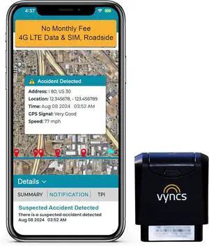 Premium: No Monthly Fees GPS Tracker OBD 4G LTE Tracking Device for Cars Vehicle Trips Teen Driver Safety Roadside Assistance VPOBDGPS1
