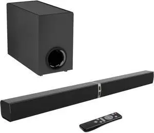 Sound bar with Subwoofer, 120W SoundBar for Smart TV Bluetooth 5.0 Home Theater, Deep Bass Audio System BT/ARC/Optical/AUX Connection PC by DT