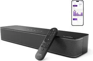 2.1ch Mini Sound Bar for TV, Built-in Subwoofer, APP Control, Peak Power 120W, All-in-one PC bar Game, 16 Inches Bluetooth 5.3 TV Speakers, Opt/AUX/Wall Mount, Solo B30 Pro by DT