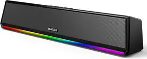 Computer Speakers for Desktop PC, Bluetooth 5.3 PC with Dynamic RGB Light, Wired USB Plug & Play Sound Bar, USB/Type-C Powered Gaming Desktop, Laptops, Tablet by DT