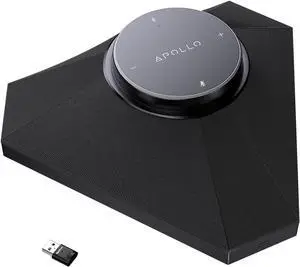 Conference Speaker and Microphone, 360° Voice Pickup, AI Noise Reduction, USB/Bluetooth 10W Powerful Speakerphone w/Daisy Chain for 20 People Large Call Meeting Zoom Teams by DT