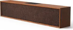 Retro Computer Speakers - Wooden Sound Bar with Bluetooth 5.3 & USB Connectivity | Universal Compatibility for PC, Desktop, Laptop, Monitor, Tablet Smartphone by DT