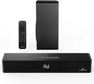2.1 Soundbar with Subwoofer, 16" Sound Bar for TV HDMI/Optical/AUX/Bluetooth/USB Connections by DT