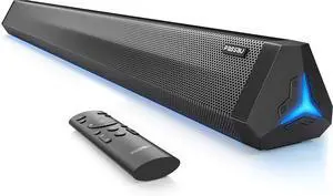 Sound Bar 35 Inch Soundbar for Smart TV Speaker with Bluetooth 5.3 Opt/USB/AUX Connectivity, LED Display, 3 DSP Mode Bars Home Theater Audio PC Gaming Projector by DT