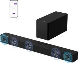 5.1CH Surround Sound Bar with Subwoofer, Dolby Atmos, VoiceMX & BassMX Tech, 300W Soundbar for Smart TV, Home Theater System App, BT 5.4, Poseidon M60 (2025 Model) by DT